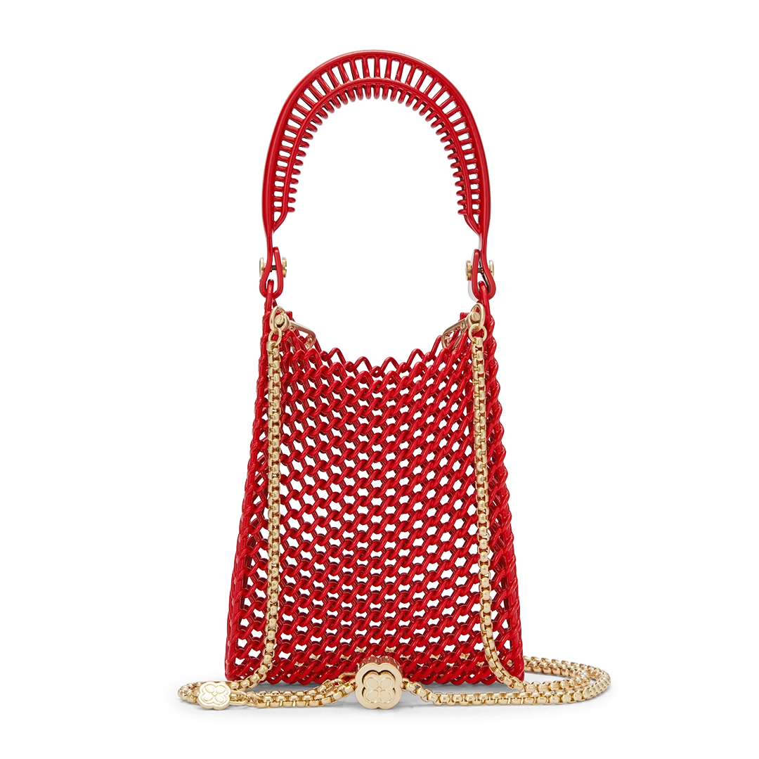 Mesh 010 red arc handbags