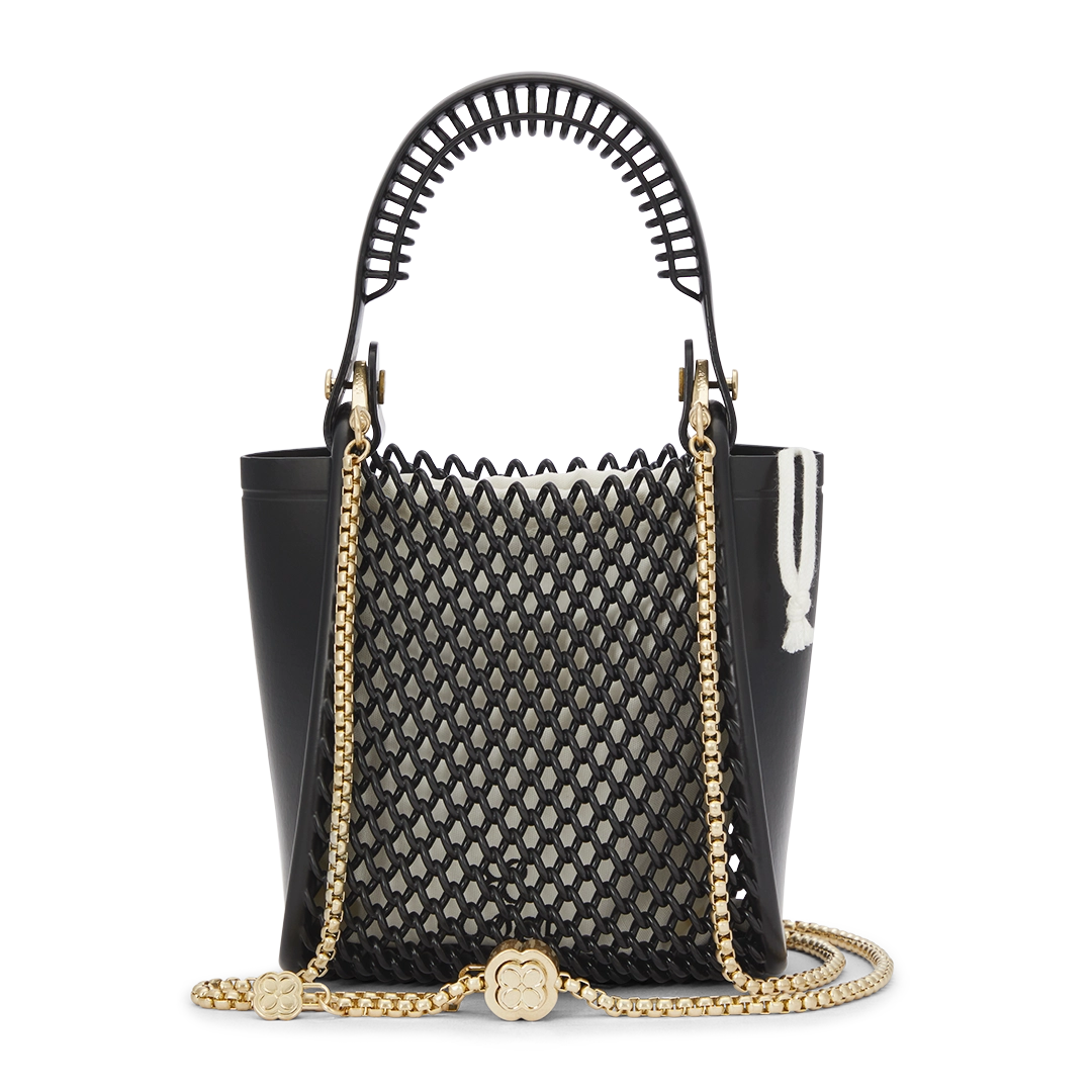 Black arc stylish handbags mesh 030